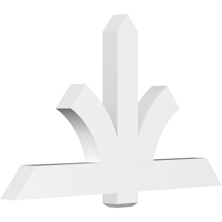 Ekena Millwork Redmond Architectural Grade PVC Gable Bracket, 60"W x 35"H x 4"D x 6"F, 14/12 Pitch GBP060X35X0406RED00